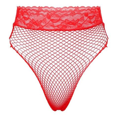 Yizyif Femme Slip Transaprent Sexy String R Sille Culotte Dentelle Bikini Taille Basse Rouge