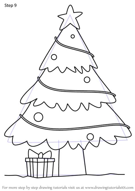 How To Draw Christmas Tree Easy And Simple Howto Techno