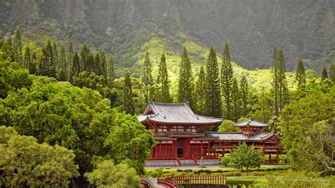 oahu, Landmarks, hawaii, 2K, byodo, temple HD Wallpaper