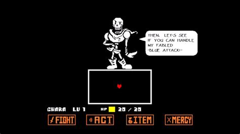 Undertale Papyrus Blue Attack Without Touching A Bone Youtube