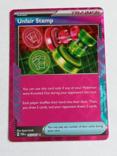 Unfair Stamp 165 167 S V Twilight Masquerade TWM Holo Ace Spec Pokemon