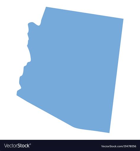 Arizona state map Royalty Free Vector Image - VectorStock