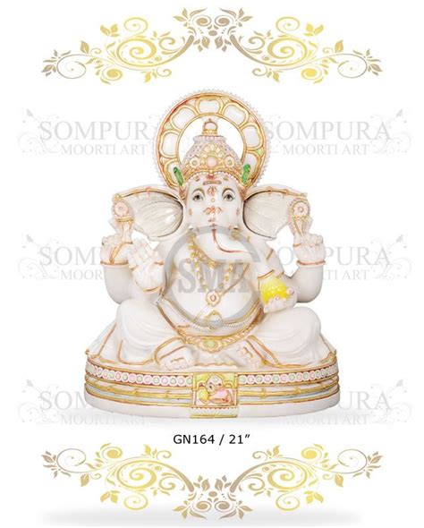 Pure White India Ganesha Marble Statue Size Feet To Feet At Rs