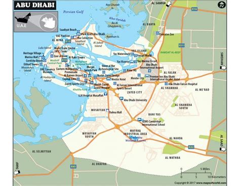 Abu Dhabi Tourist Map