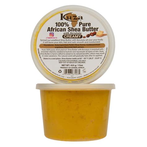 Kuza Pure African Shea Butter With Borututu Yellow Creamy