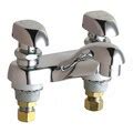 Chicago Faucet Metering Mount Hot And Cold Water Metering Sink Faucet Chrome Plated