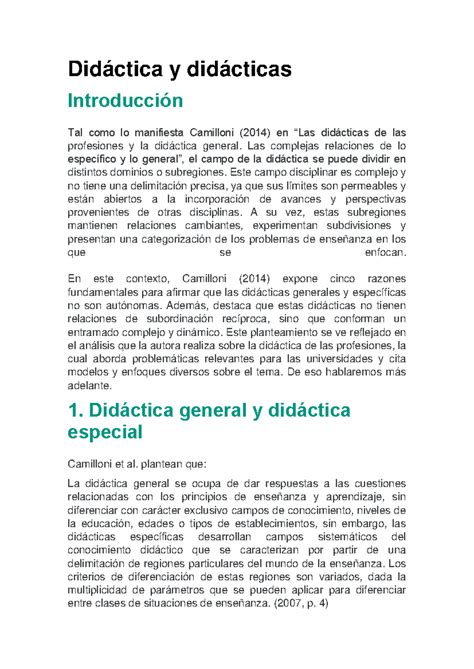 M1L2 MODULO 1 LECTURA 2 DIDACTICA Didáctica y didácticas