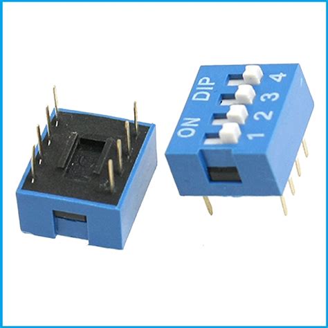 Pcs Row Pin P Positions Mm Pitch Dip Switch Blue In