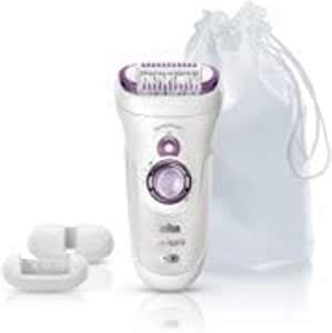 Braun Silk épil 9 SensoSmart 9 700 Epilator Violet White 40 Clamps