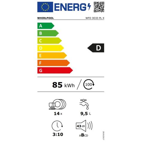 Whirlpool WFO 3O33 PL X Szabadonálló mosogatógép 14 teríték