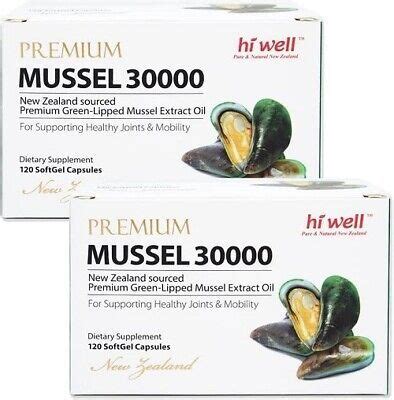 Hi Well NEW ZEALAND Premium Green Lipped Mussel 30000 120 Capsules 2