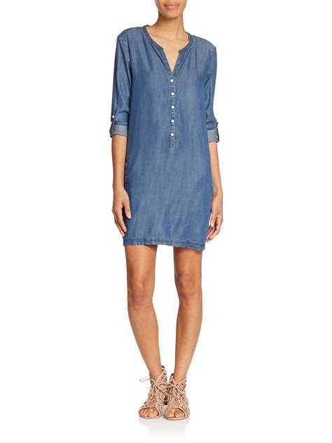 Soft Joie Chambray Shirtdress In Blue Medium Indigo Lyst