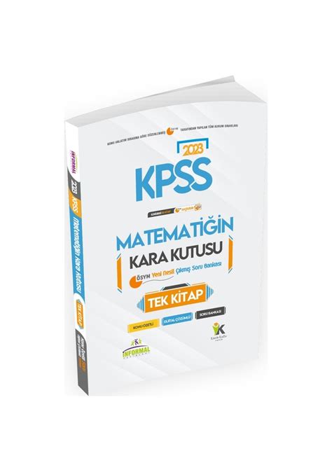 KPSS Matematiğin Kara Kutusu TEK KİTAP Dijital Çözümlü Konu Özetli ÖSYM