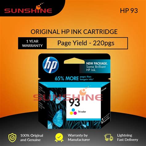 HP 93 Tri Color Original Ink Cartridge EXPIRED 2018 Shopee Malaysia