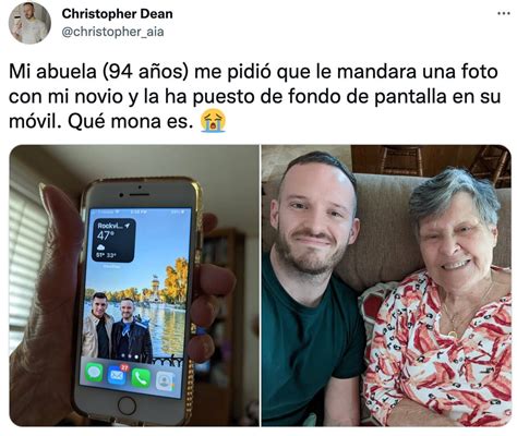Abuelita Se Siente Orgullosa De Su Nieto Gay Y Lo Pone De Fondo De Pantalla Con Su Novio