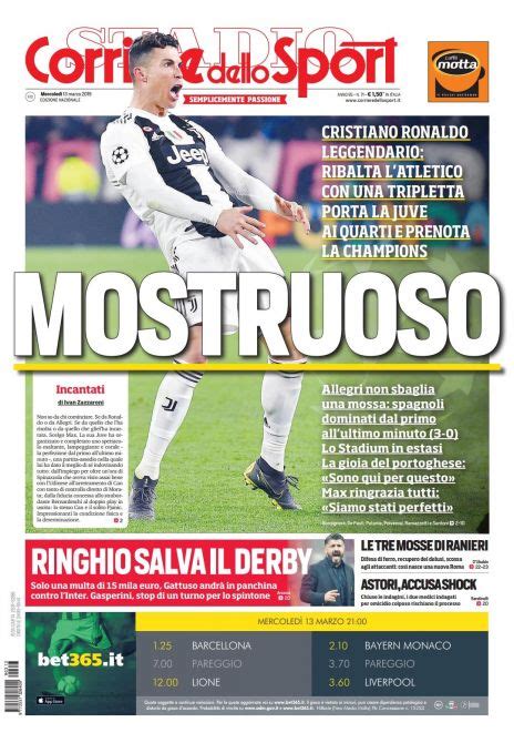 Futpapers On Twitter Capa Do Corriere Dello Sport Lbertozzi