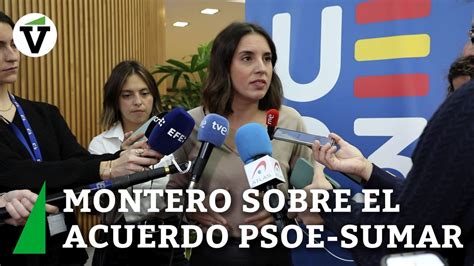 Irene Montero Dice No Conocer Los Detalles Del Acuerdo Entre Psoe Y