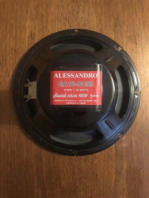 Eminence Alessandro GA10 SC59 Alnico Speaker Reverb