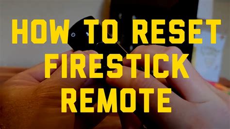 How To Reset Fire TV Firestick Remote YouTube