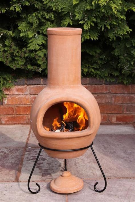 A Natural Terracotta Clay Chimenea Made In Mexico This Patio Heater Is A Large Size And Will