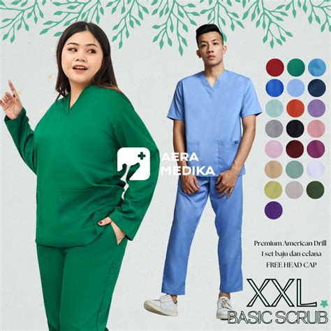 Jual Xxl Set Baju Jaga Baju Ok Baju Perawat Dokter Scrub