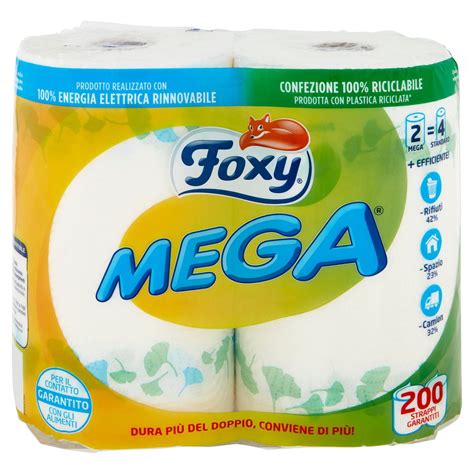 FOXY Mega Carta Cucina 2 Mai Rotoli Doppio Velo Basko