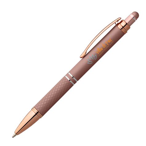 Phoenix Softy Rose Gold Metallic Pen W Stylus Colorjet