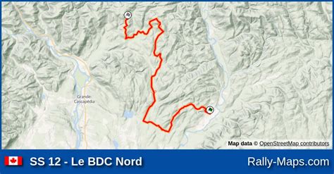 Karte WP 12 Le BDC Nord Rallye Auto International Baie Des Chaleurs