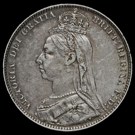 1892 Queen Victoria Jubilee Head Silver Shilling GVF