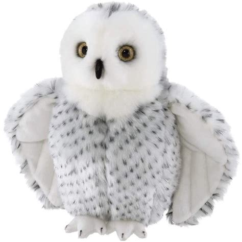 Bearington Collection Blizzard Snowy Owl Stuffed Animal 10 Inches