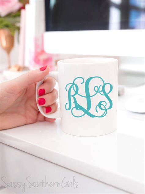 Monogram Coffee Mug Monogram Coffee Cup By Sassysoutherngals