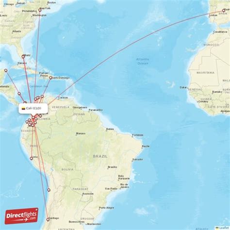 Direct flights from Cali - 24 destinations - CLO, Colombia ...