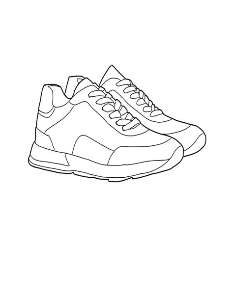 Printable Sneaker Colouring Pages Etsy