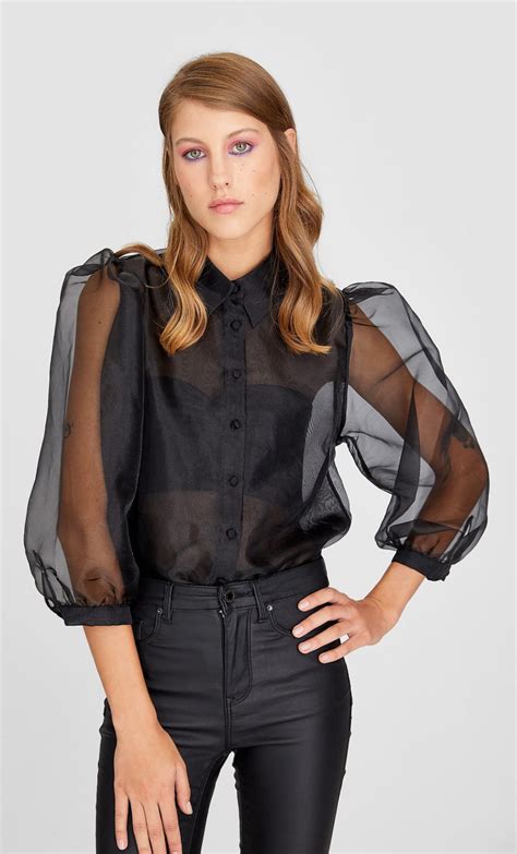 Venta Stradivarius Camisa Transparente En Stock