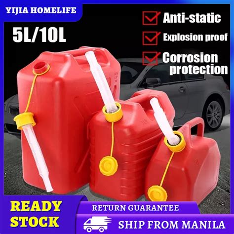 【ready Stock】5l10l Capacity Fuel Tanks Plastic Petrol Cans Car Jerry