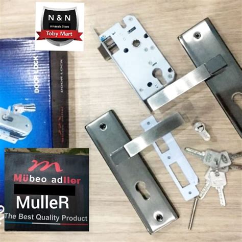 Jual Handle Pintu Muller Set Kunci Gagang Pintu Rumah Muller Kunci