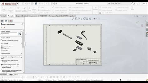 Vista Explosionada Y Tabla De Materiales En Solidworks Rava