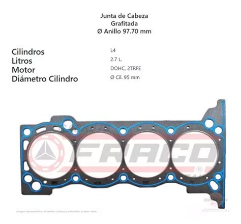 Set Junta Tapa Punterias Y Empaque Cabeza Toyota Hiace 2 7 Envío gratis