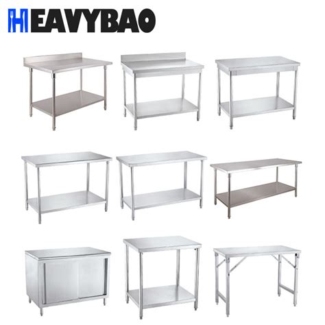 Heavybao Hotel Kitchen Working Table With Under Shelf Food Preparation