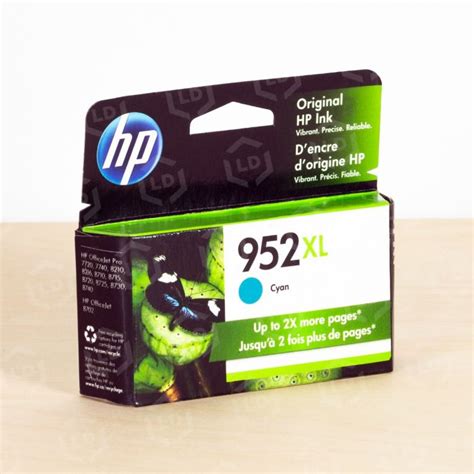 HP 952XL Cyan Ink High Yield Cartridge L0S61AN In Retail Packaging