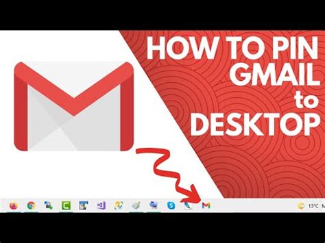 How To Pin Gmail Shortcut To Desktop Windows Taskbar