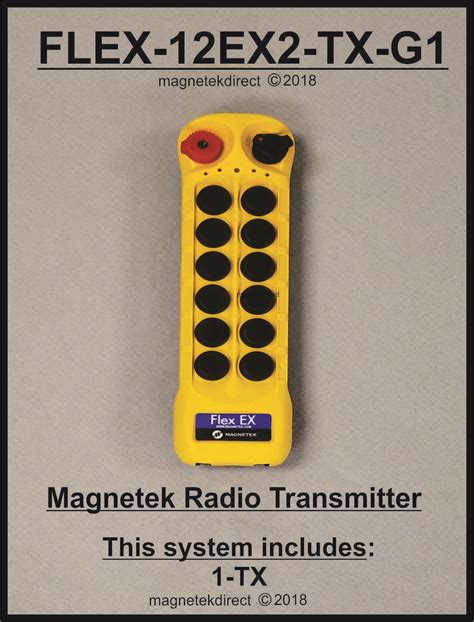 NEW 12EX Replacement Magnetek FLEX 12EX2 TX G1 Radio Remote Control