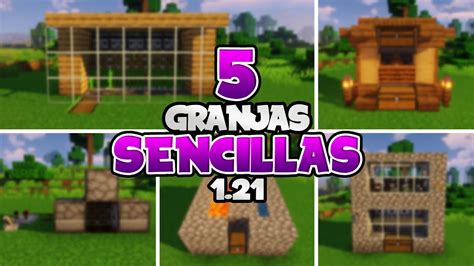 5 Granjas Sencillas Para Empezar Tu Survival En Minecraft 121 Tutorial Youtube