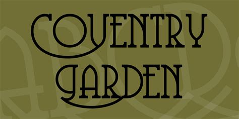 Coventry Garden Font · 1001 Fonts Garden Font 1001 Fonts Geometric