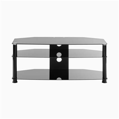 Large Clear Glass Corner Tv Stand Up To 55 Tv Mmt Cl1150