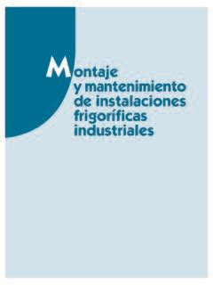 Montaje Y Mantenimiento De Instalaciones Frigor Ficas Montaje Y