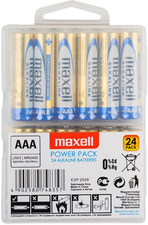 24x AAA baterie Maxell LR03 alkalická v boxu 159 Kč