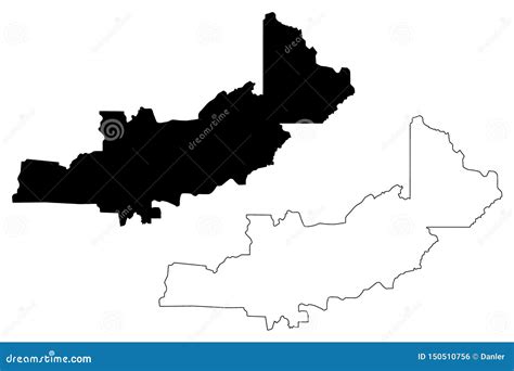 Central Province Provinces of Zambia, Republic of Zambia Map Vector ...