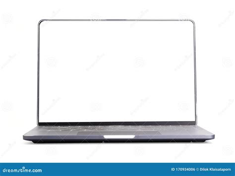 Blank Form of Laptop Computer Frame with White Background for Add ...