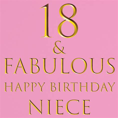 Niece 18th Birthday Card 18 And Fabulous Happy Birthday Etsy Uk